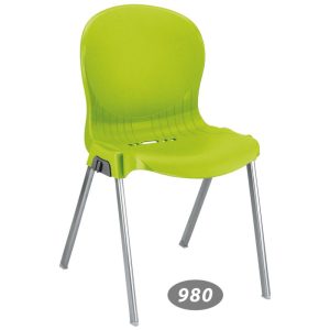 صندلی پایه فلزی ناصر پلاستیک مدل 980-سبز